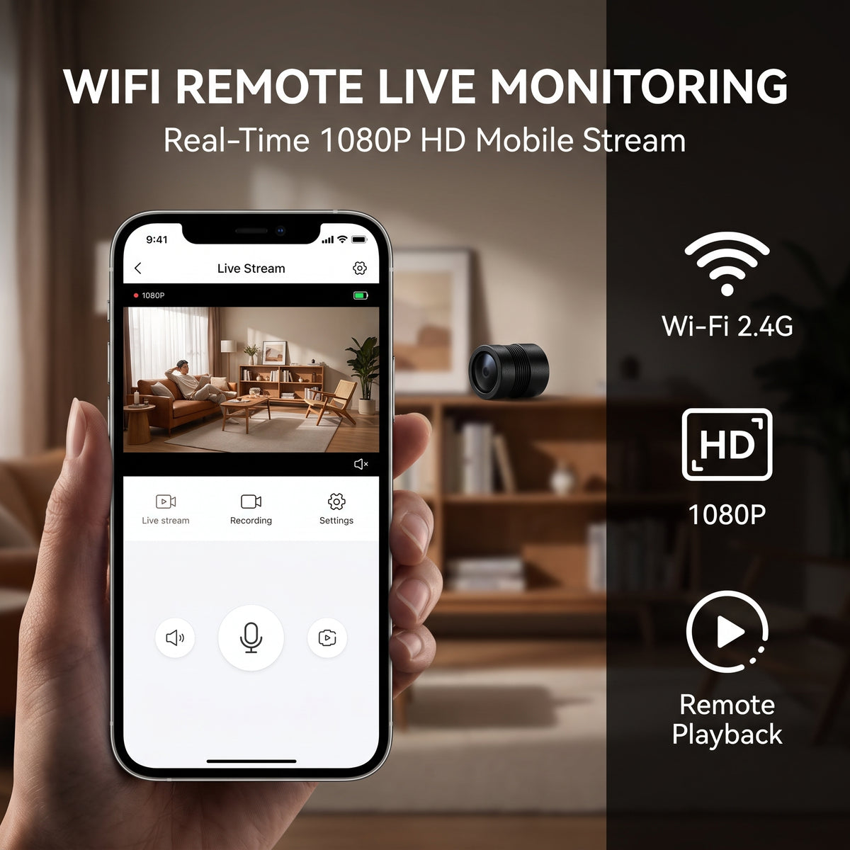 MiniCam Pro – Compact 1080P Magnetic Security Camera