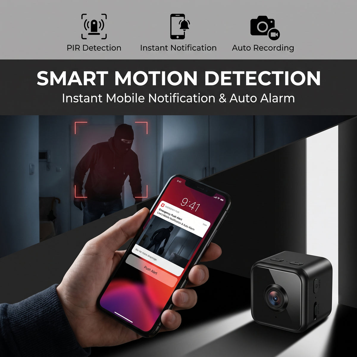 MiniCam Pro – Compact 1080P Magnetic Security Camera