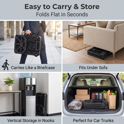 Heavy-Duty Folding Hand Truck – 500 LB Capacity Portable Folding Dolly
